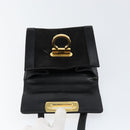 Salvatore Ferragamo Gancini Shoulder Bag Leather Black Gold Auth gh1266-17