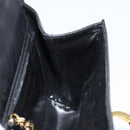 Salvatore Ferragamo Gancini Shoulder Bag Leather Black Gold Auth gh1266-21