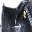 Salvatore Ferragamo Gancini Shoulder Bag Leather Black Gold Auth gh1266-22