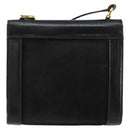 Salvatore Ferragamo Gancini Shoulder Bag Leather Black Gold Auth gh1266-3