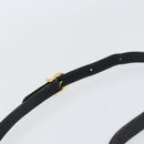 Salvatore Ferragamo Gancini Shoulder Bag Leather Black Gold Auth gh1266-8