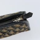 Christian Dior Trotter Canvas Clutch Bag Navy Silver Auth gh1267-13