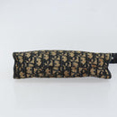 Christian Dior Trotter Canvas Clutch Bag Navy Silver Auth gh1267-7