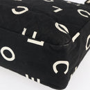 CHANEL COCO Mark Shoulder Bag Canvas Black Gold CC Auth gh1268-12