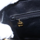 CHANEL COCO Mark Shoulder Bag Canvas Black Gold CC Auth gh1268-16