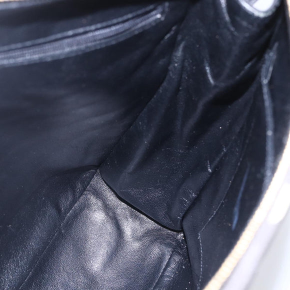 CHANEL COCO Mark Shoulder Bag Canvas Black Gold CC Auth gh1268