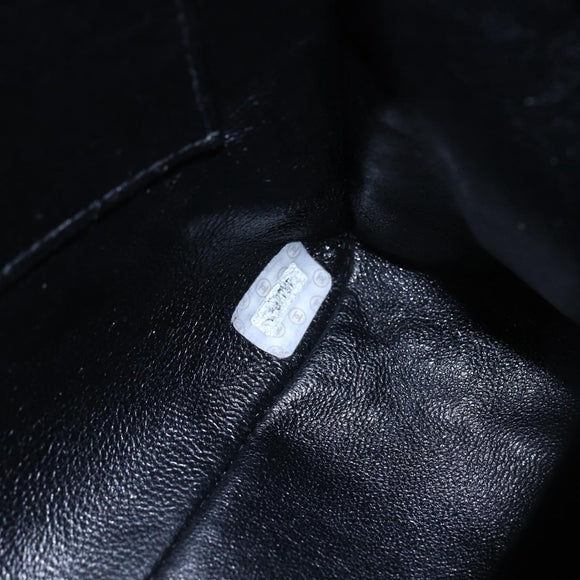 CHANEL COCO Mark Shoulder Bag Canvas Black Gold CC Auth gh1268