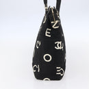 CHANEL COCO Mark Shoulder Bag Canvas Black Gold CC Auth gh1268-4