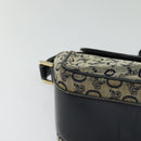 CELINE C Sulky Shoulder Bag Canvas Navy Gold Auth gh127-14