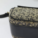 CELINE C Sulky Shoulder Bag Canvas Navy Gold Auth gh127-16