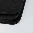 CHANEL Matelasse Chain Shoulder Bag Lamb Skin Black Gold CC Auth gh1276-10