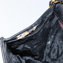 CHANEL Matelasse Chain Shoulder Bag Lamb Skin Black Gold CC Auth gh1276-21