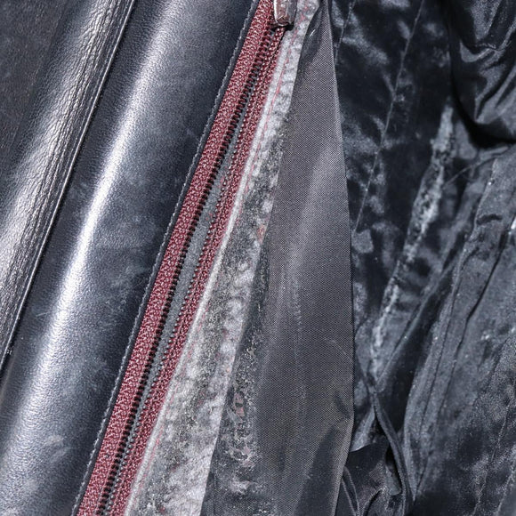 CHANEL Matelasse Chain Shoulder Bag Lamb Skin Black Gold CC Auth gh1276