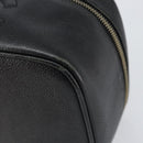 CHANEL COCO Mark Vanity Pouch Caviar Skin Black Gold CC Auth gh1283-14