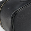 CHANEL COCO Mark Vanity Pouch Caviar Skin Black Gold CC Auth gh1283-15