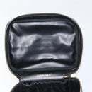 CHANEL COCO Mark Vanity Pouch Caviar Skin Black Gold CC Auth gh1283-9
