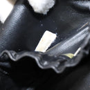 CHANEL COCO Mark Vanity Pouch Caviar Skin Black Gold CC Auth gh1283-12