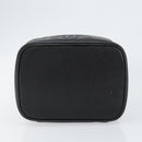 CHANEL COCO Mark Vanity Pouch Caviar Skin Black Gold CC Auth gh1283-5