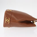 CHANEL Matelasse Big Coco Shoulder Bag Caviar Skin Brown Gold CC Auth gh1285-4