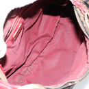 FENDI Zucca Canvas Shoulder Bag Black Brown Auth gh1286-16