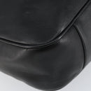 GUCCI Bamboo Hand Bag Leather Gold Black 001 2123 1577 Auth gh1288-11