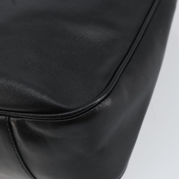 GUCCI Bamboo Hand Bag Leather Gold Black 001 2123 1577 Auth gh1288