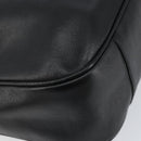 GUCCI Bamboo Hand Bag Leather Gold Black 001 2123 1577 Auth gh1288-13