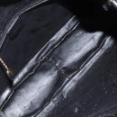 GUCCI Bamboo Hand Bag Leather Gold Black 001 2123 1577 Auth gh1288-15