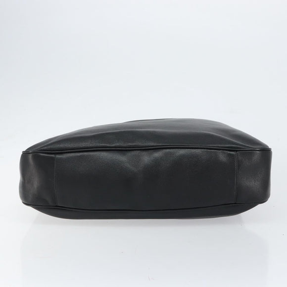 GUCCI Bamboo Hand Bag Leather Gold Black 001 2123 1577 Auth gh1288