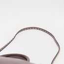 VALENTINO Studs Hand Bag Leather 2way Purple Gold Auth gh1289-15