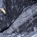 Salvatore Ferragamo Chain Tote Bag Canvas Black Gold Auth gh1290-16