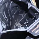 Salvatore Ferragamo Chain Tote Bag Canvas Black Gold Auth gh1290-19