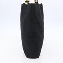Salvatore Ferragamo Chain Tote Bag Canvas Black Gold Auth gh1290-4