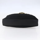 Salvatore Ferragamo Chain Tote Bag Canvas Black Gold Auth gh1290-9