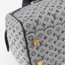 LOUIS VUITTON Monogram Mini Josephine GM Hand Bag Blue M92211 LV Auth gh1293-14