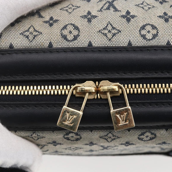 LOUIS VUITTON Monogram Mini Josephine GM Hand Bag Blue M92211 LV Auth gh1293