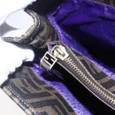 FENDI Zucca Canvas Tote Bag PVC Black Brown Auth gh1295-15