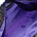 FENDI Zucca Canvas Tote Bag PVC Black Brown Auth gh1295-16