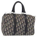 Christian Dior Trotter Canvas Hand Bag Navy Silver Auth gh1296-1