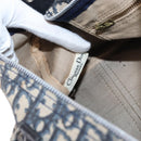 Christian Dior Trotter Canvas Hand Bag Navy Silver Auth gh1296-17