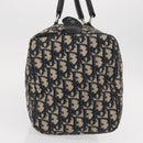 Christian Dior Trotter Canvas Hand Bag Navy Silver Auth gh1296-6