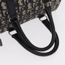 Christian Dior Trotter Canvas Hand Bag Navy Silver Auth gh1296-8