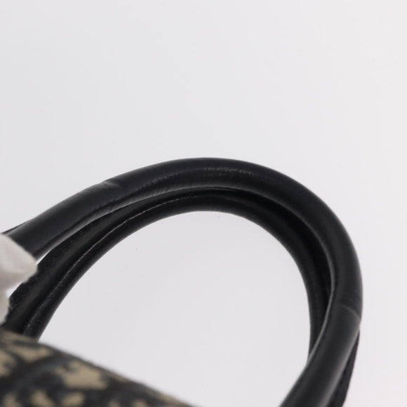 Christian Dior Trotter Canvas Hand Bag Navy Silver Auth gh1296