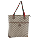 GUCCI GG Supreme Web Sherry Line Bag PVC Beige Gold 002 983 0163 Auth gh1297-1