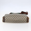 GUCCI GG Supreme Web Sherry Line Bag PVC Beige Gold 002 983 0163 Auth gh1297-5