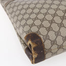 GUCCI GG Supreme Web Sherry Line Bag PVC Beige Gold 002 983 0163 Auth gh1297-15