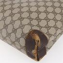 GUCCI GG Supreme Web Sherry Line Bag PVC Beige Gold 002 983 0163 Auth gh1297-16