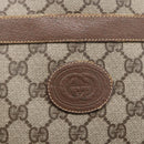 GUCCI GG Supreme Web Sherry Line Bag PVC Beige Gold 002 983 0163 Auth gh1297-18