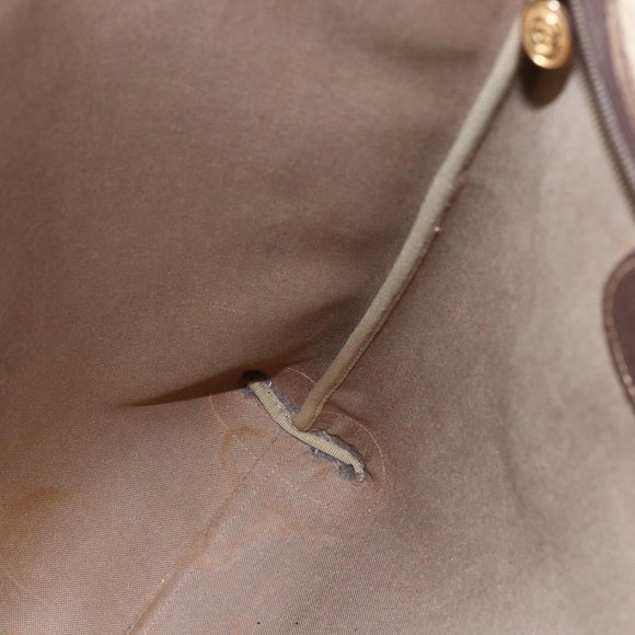 GUCCI GG Supreme Web Sherry Line Bag PVC Beige Gold 002 983 0163 Auth gh1297