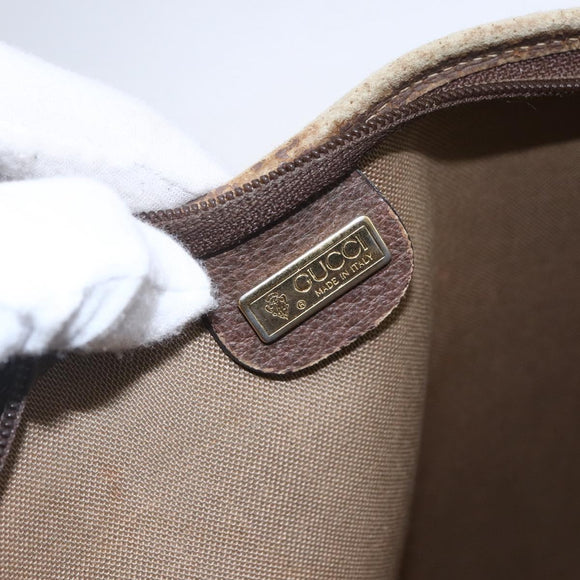 GUCCI GG Supreme Web Sherry Line Bag PVC Beige Gold 002 983 0163 Auth gh1297